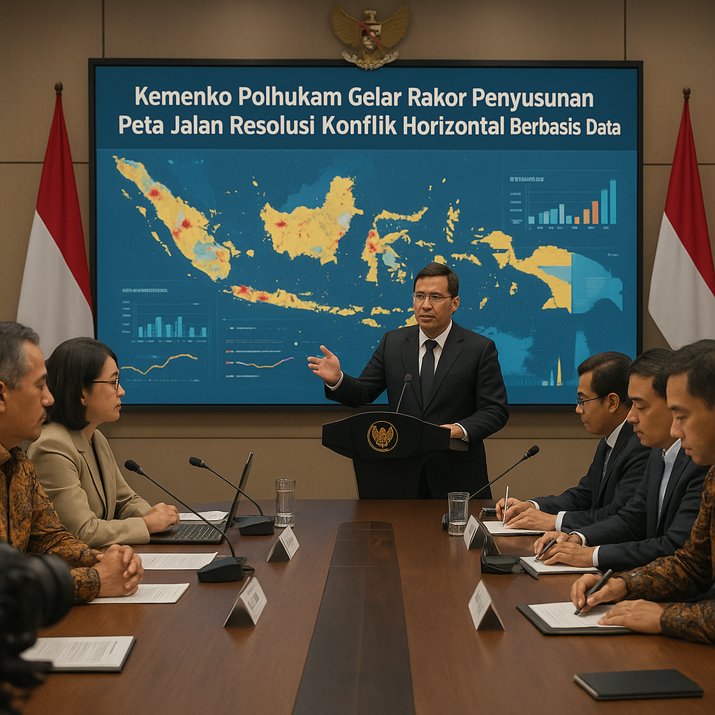 Kemenko Polhukam Gelar Rakor Penyusunan Peta Jalan Resolusi Konflik Horizontal Berbasis Data