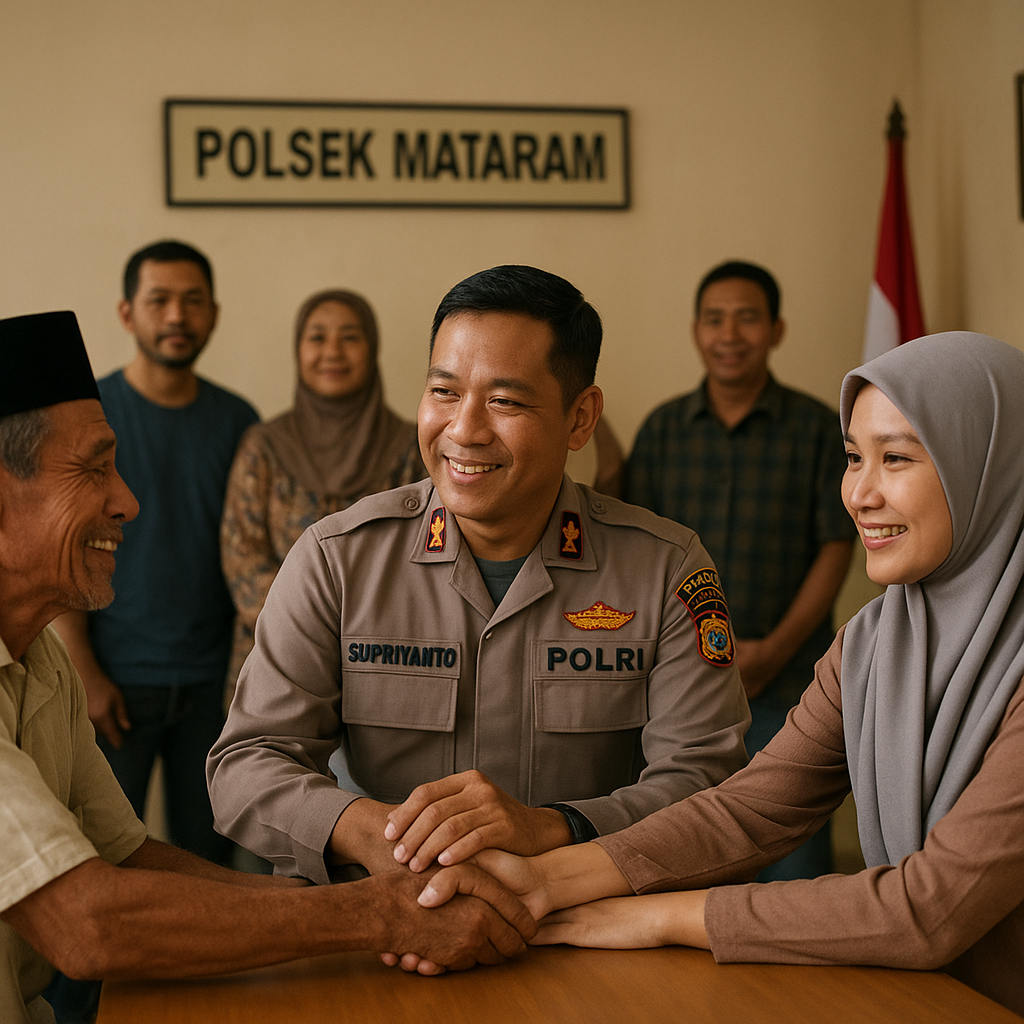 Polsek Mataram Sukses Mediasi Kesalahpahaman Antarwarga, Kedua Pihak Sepakat Berdamai