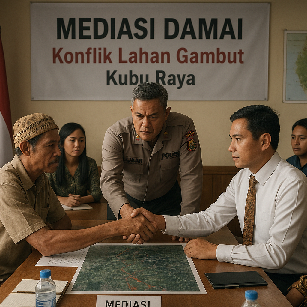Polda Kalimantan Barat Gelar Mediasi Damai Konflik Lahan Gambut di Kubu Raya
