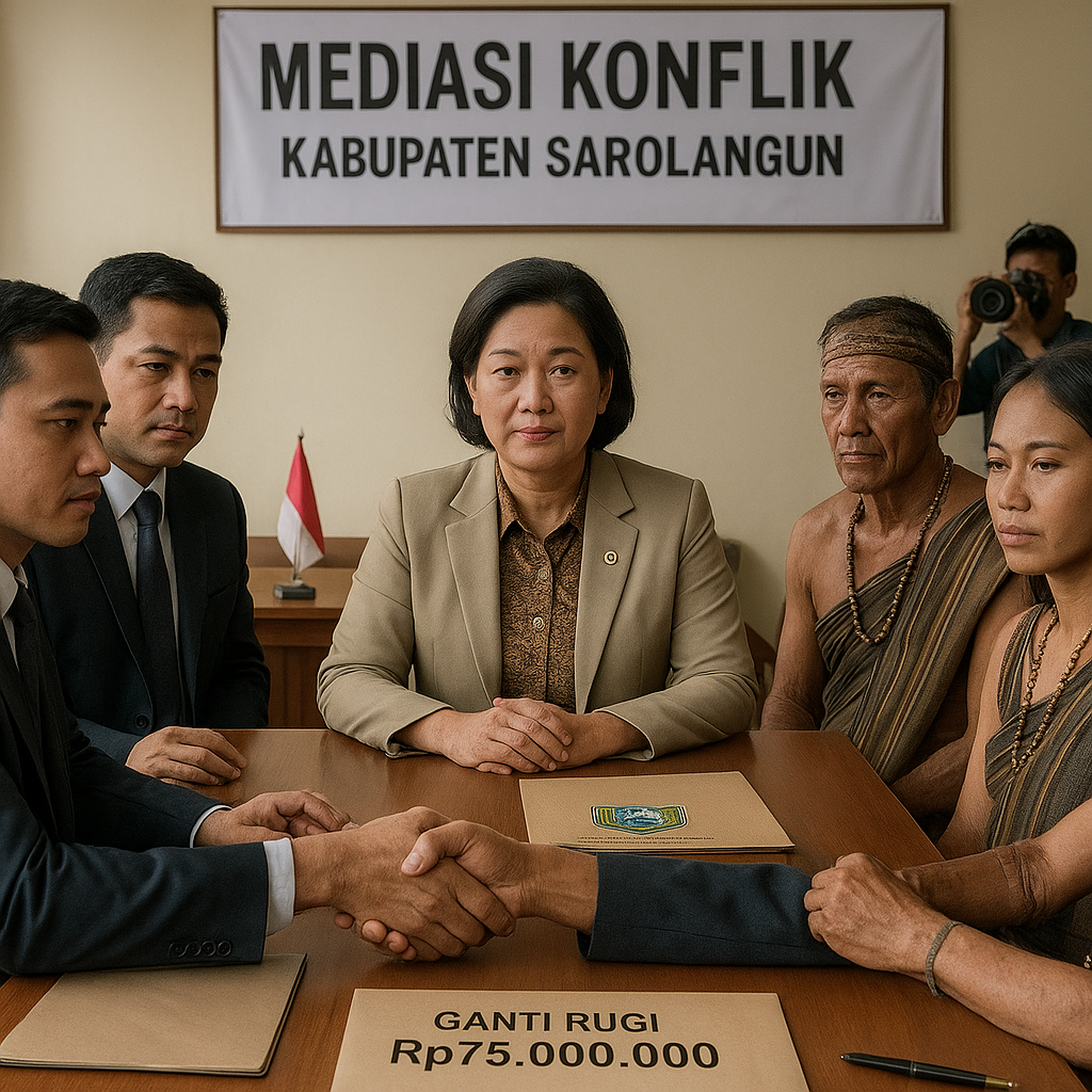 Bupati Sarolangun Mediasi Konflik PT SAL dan SAD, Sepakati Damai dengan Ganti Rugi Rp75 Juta