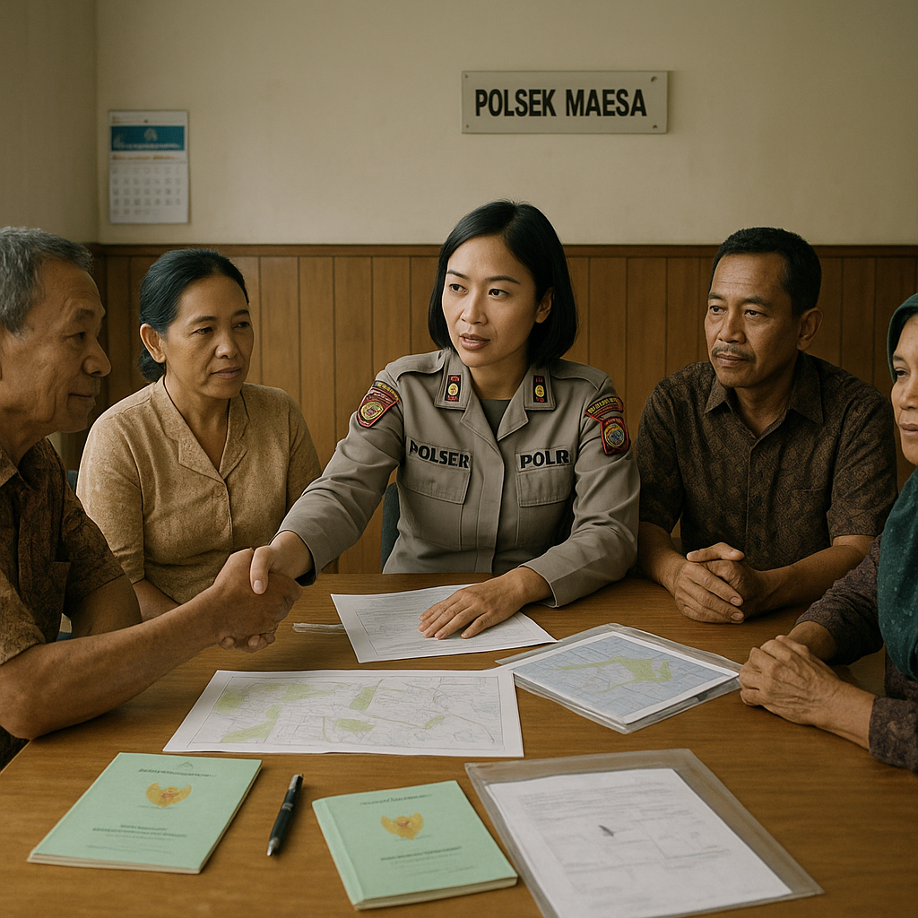 Redam Konflik Agraria, Polsek Maesa Kedepankan Restorative Justice dalam Sengketa Lahan di Wangurer Barat