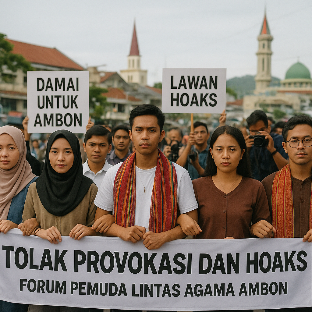 Forum Pemuda Lintas Agama di Ambon Gelar Aksi Bersama, Tolak Provokasi dan Hoaks