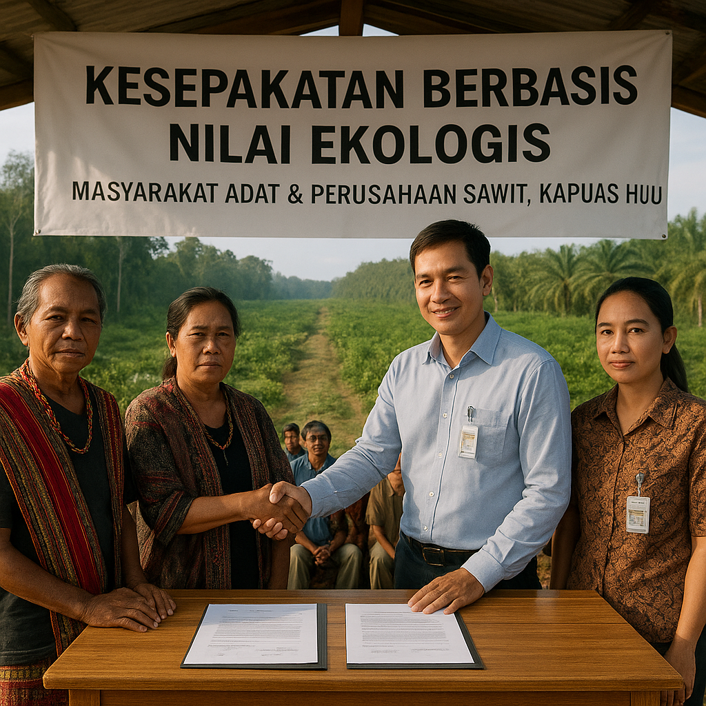 Masyarakat Adat dan Perusahaan Sawit di Kalimantan Barat Capai Kesepakatan Baru Berbasis Nilai Ekologis