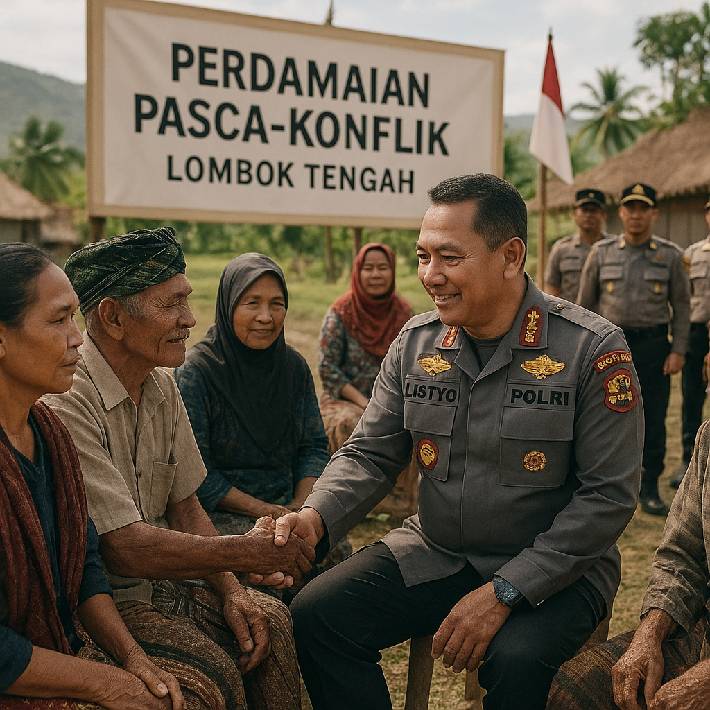 Kapolri Tinjau Perdamaian Pasca-Konflik Antarwarga di Lombok Tengah