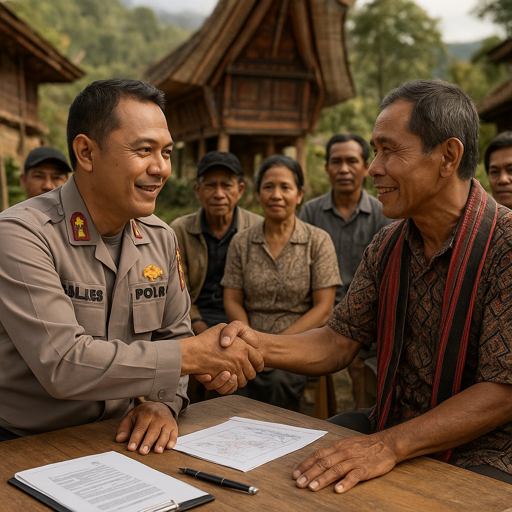 Polres Tana Toraja Gelar Mediasi, Selesaikan Konflik Batas Desa