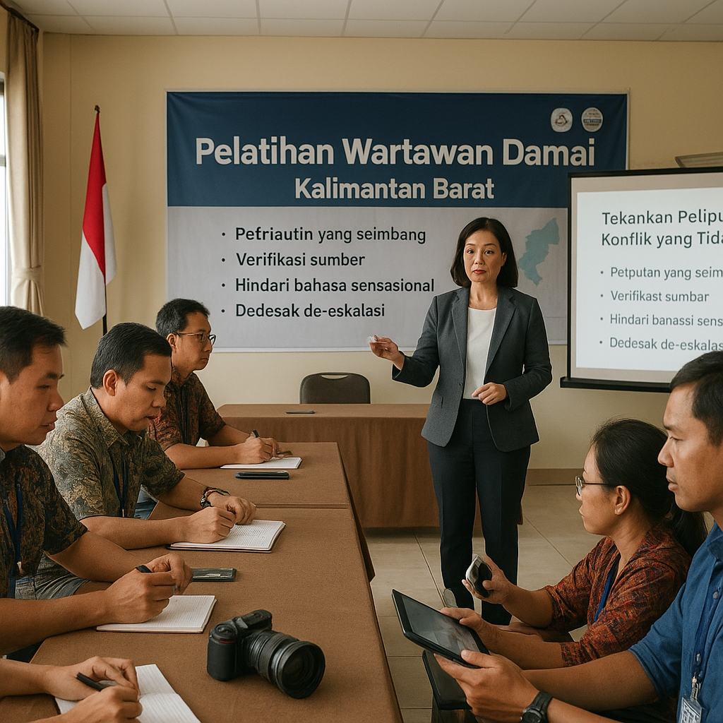 Pelatihan Wartawan Damai Digelar di Kalimantan Barat, Tekankan Peliputan Konflik yang Tidak Memanas