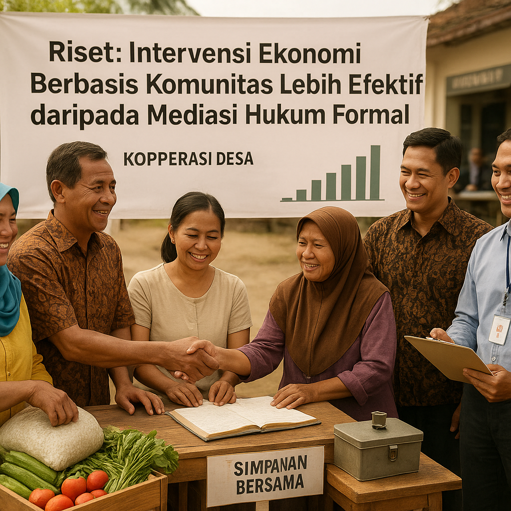 Riset Membuktikan: Intervensi Ekonomi Berbasis Komunitas Lebih Efektif daripada Mediasi Hukum Formal dalam Penyelesaian Konflik