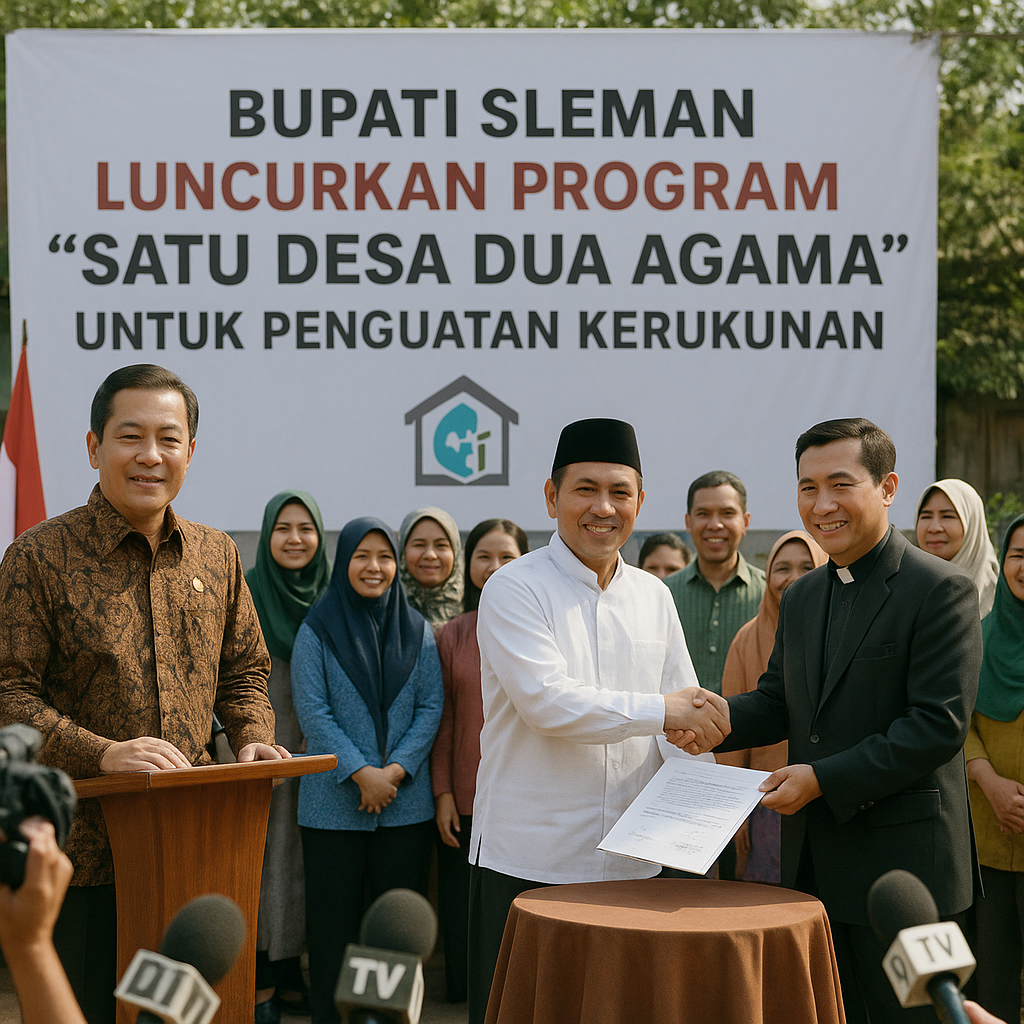 Bupati Sleman Luncurkan Program 'Satu Desa Dua Agama' untuk Penguatan Kerukunan