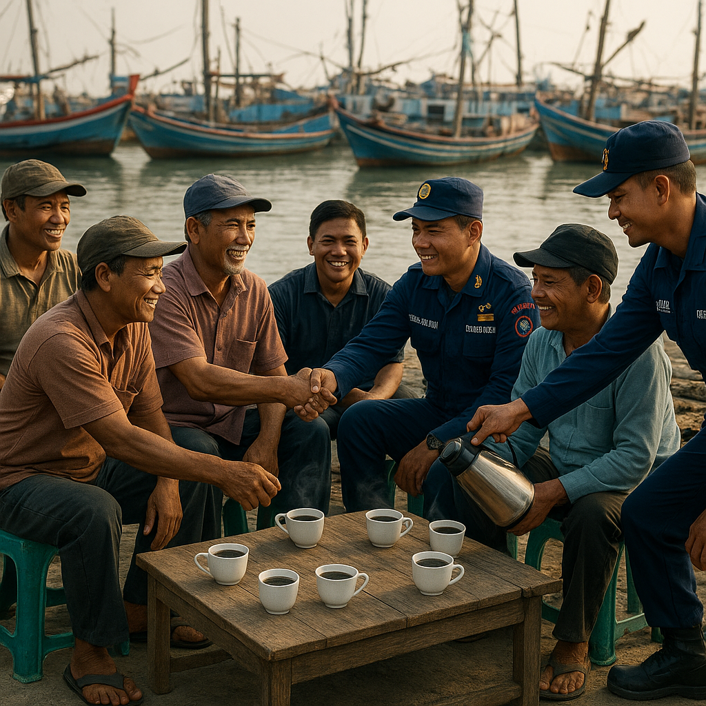 Satpolairud Polres Situbondo Redam Konflik Nelayan dengan 'Ngobar Masir' (Ngopi Bareng)