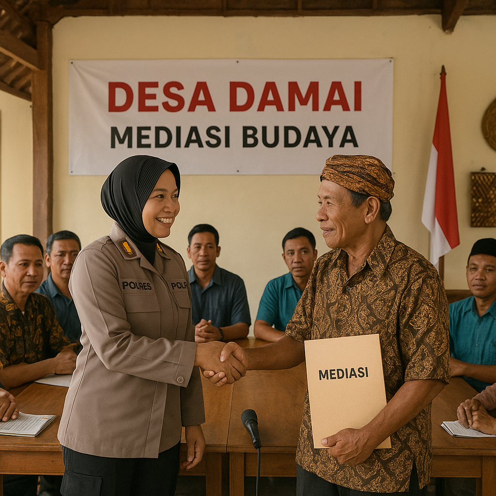 Polres Banyumas Kembangkan Model 'Desa Damai' dengan Pendekatan Cultural Broker dalam Penyelesaian Konflik