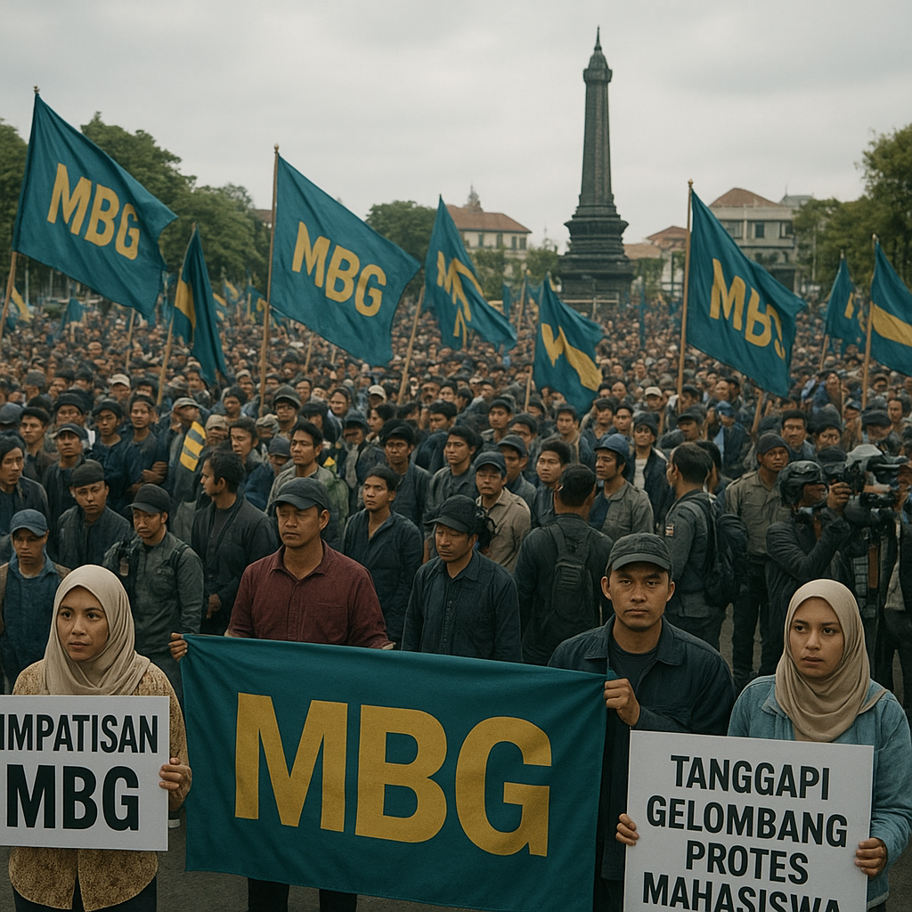 Tanggapi Gelombang Protes Mahasiswa, Ribuan Simpatisan MBG di Malang Gelar Aksi Tandingan