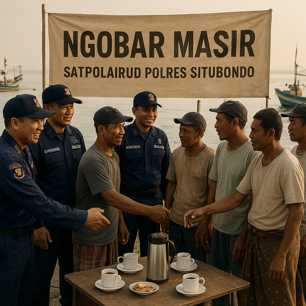 Satpolairud Polres Situbondo Jembatani Konflik Nelayan Jangkar dengan Program Ngobar Masir