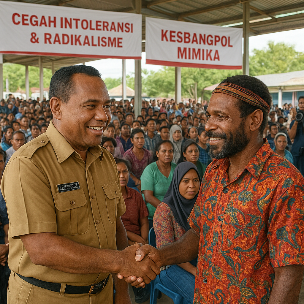 Kesbangpol Mimika Rangkul Ratusan Warga Cegah Intoleransi dan Radikalisme