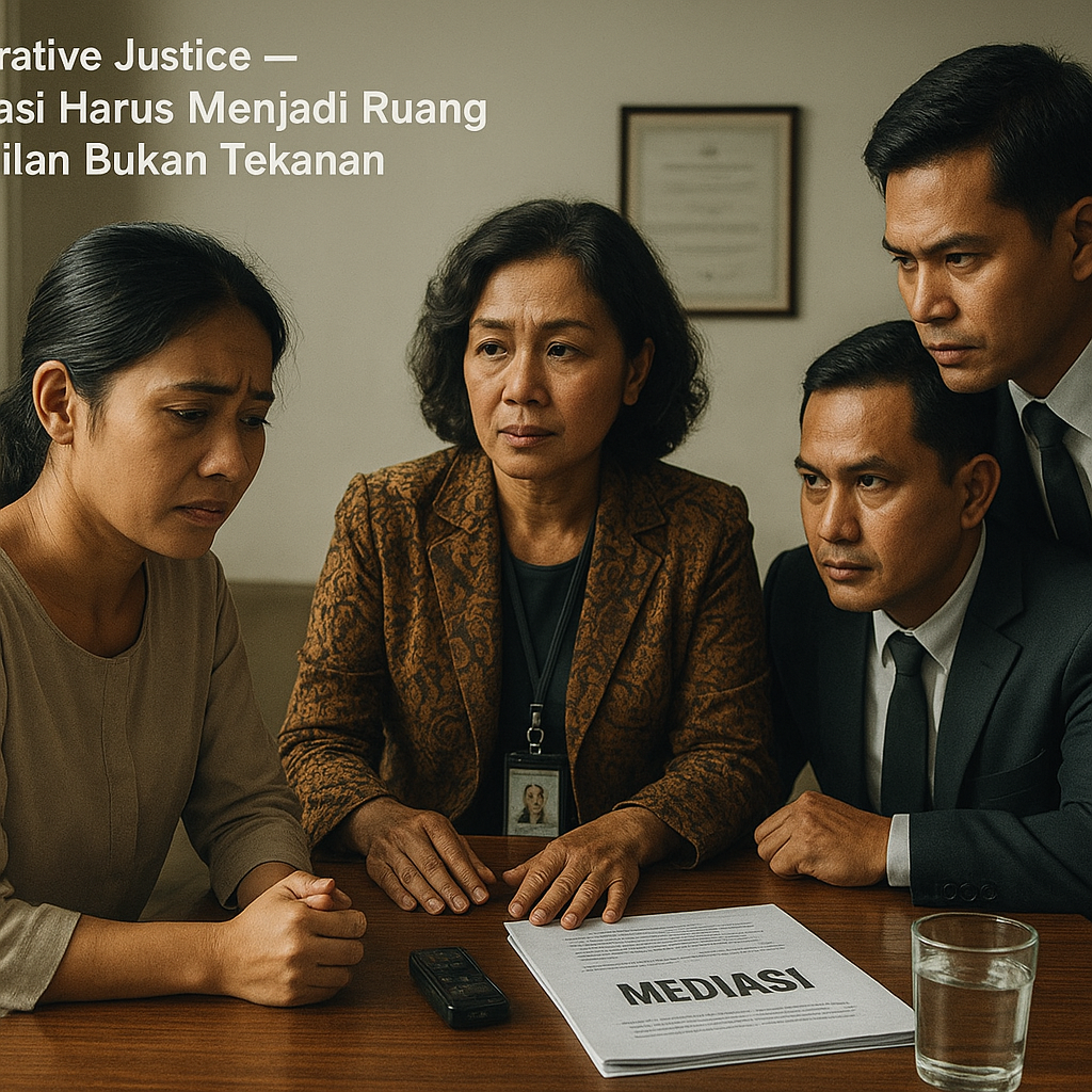 Restorative Justice, Mediasi Harus Menjadi Ruang Keadilan Bukan Tekanan