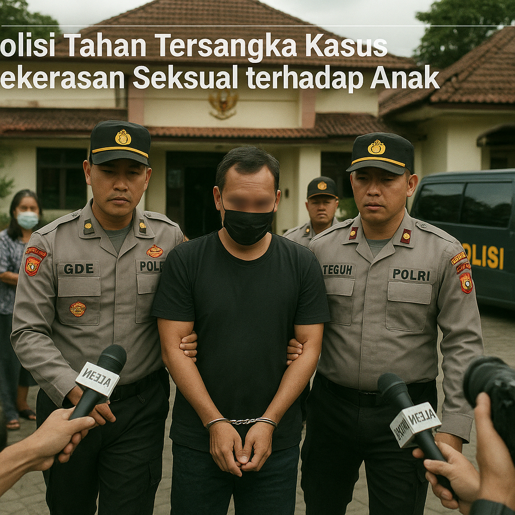 Polisi Tahan Tersangka Kasus Kekerasan Seksual terhadap Anak