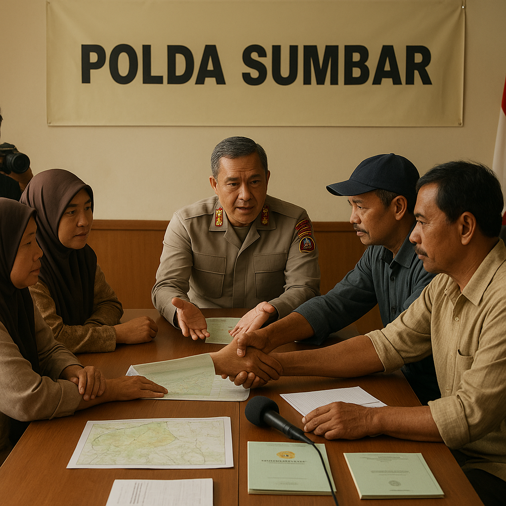 Polda Sumbar Gelar Mediasi Damai Konflik Lahan Warga di Agam