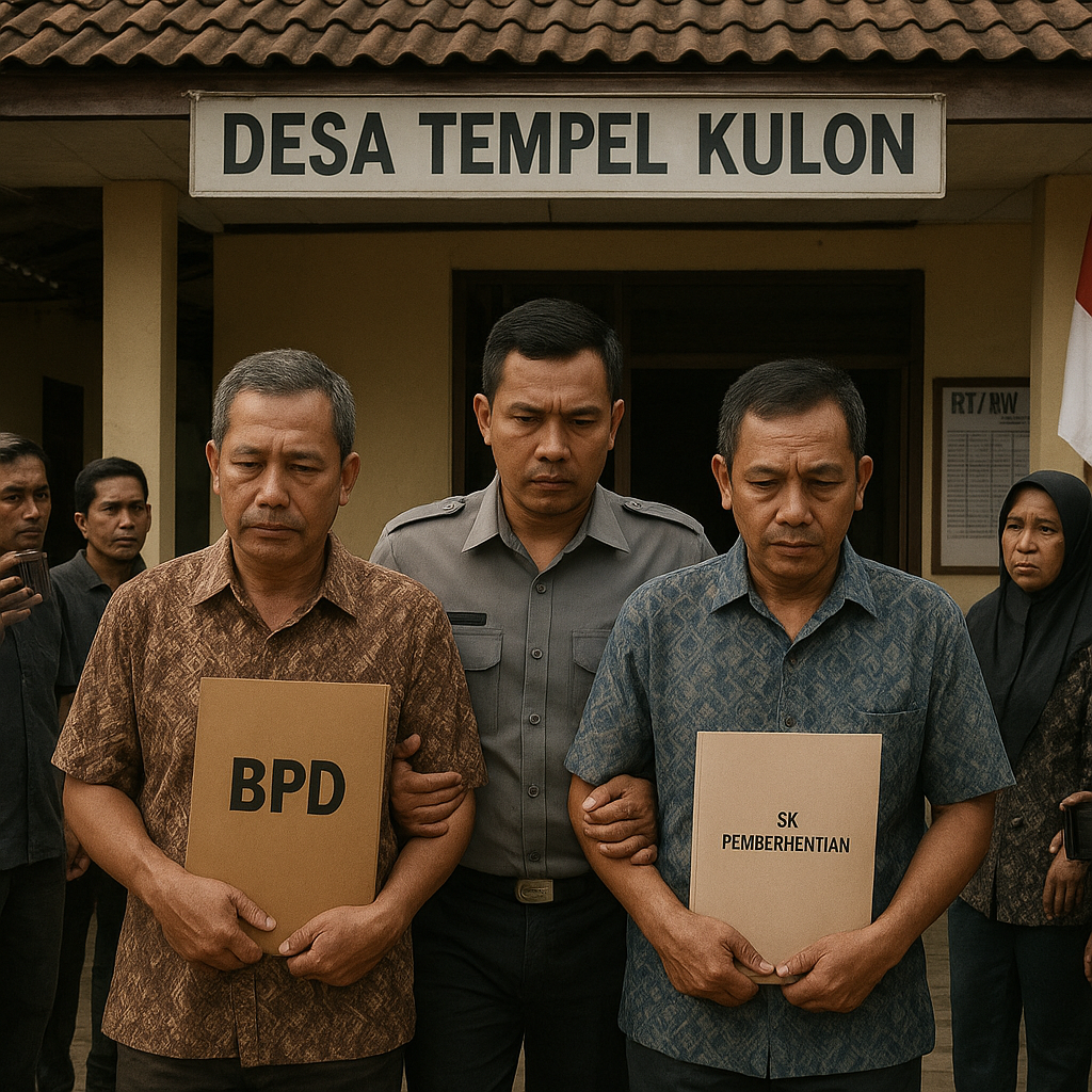 Diduga Karena Beda Pilihan RT/RW Desa Tempel Kulon di Pecat BPD