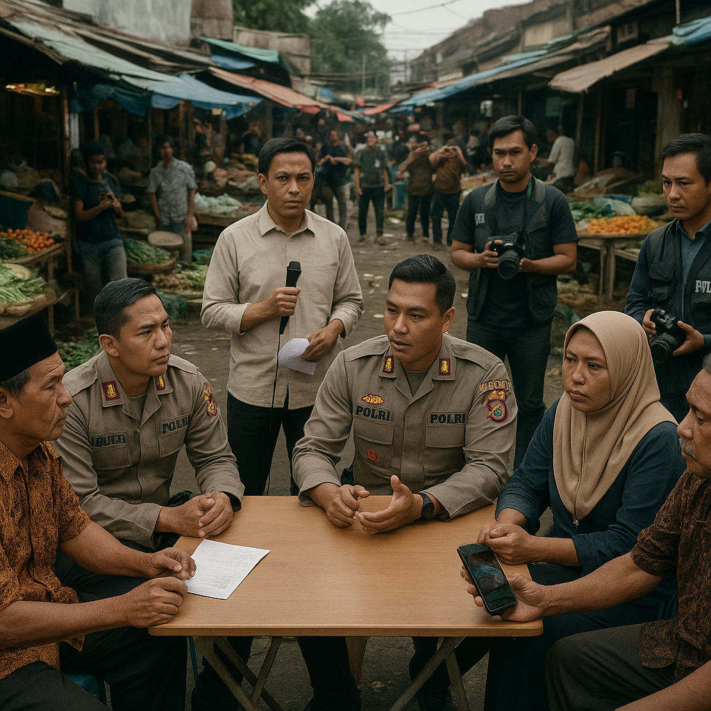 Beredar Video Aksi Anarkis di Pasar, Polres Sukabumi Gelar Mediasi Antara Pedagang