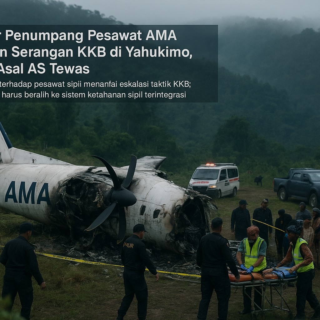 Daftar Penumpang Pesawat AMA Korban Serangan KKB di Yahukimo, Pilot Asal AS Tewas