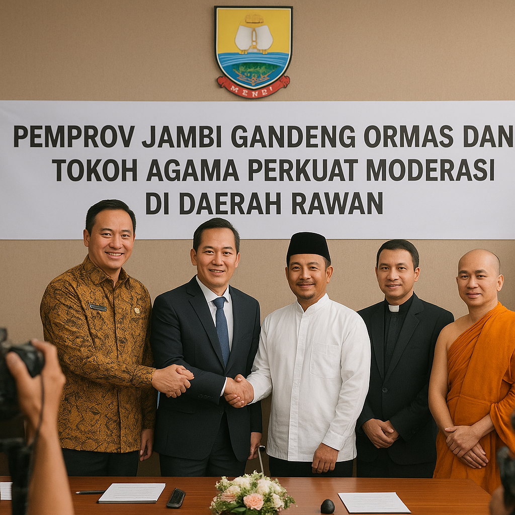 Pemprov Jambi Gandeng Ormas dan Tokoh Agama Perkuat Moderasi di Daerah Rawan