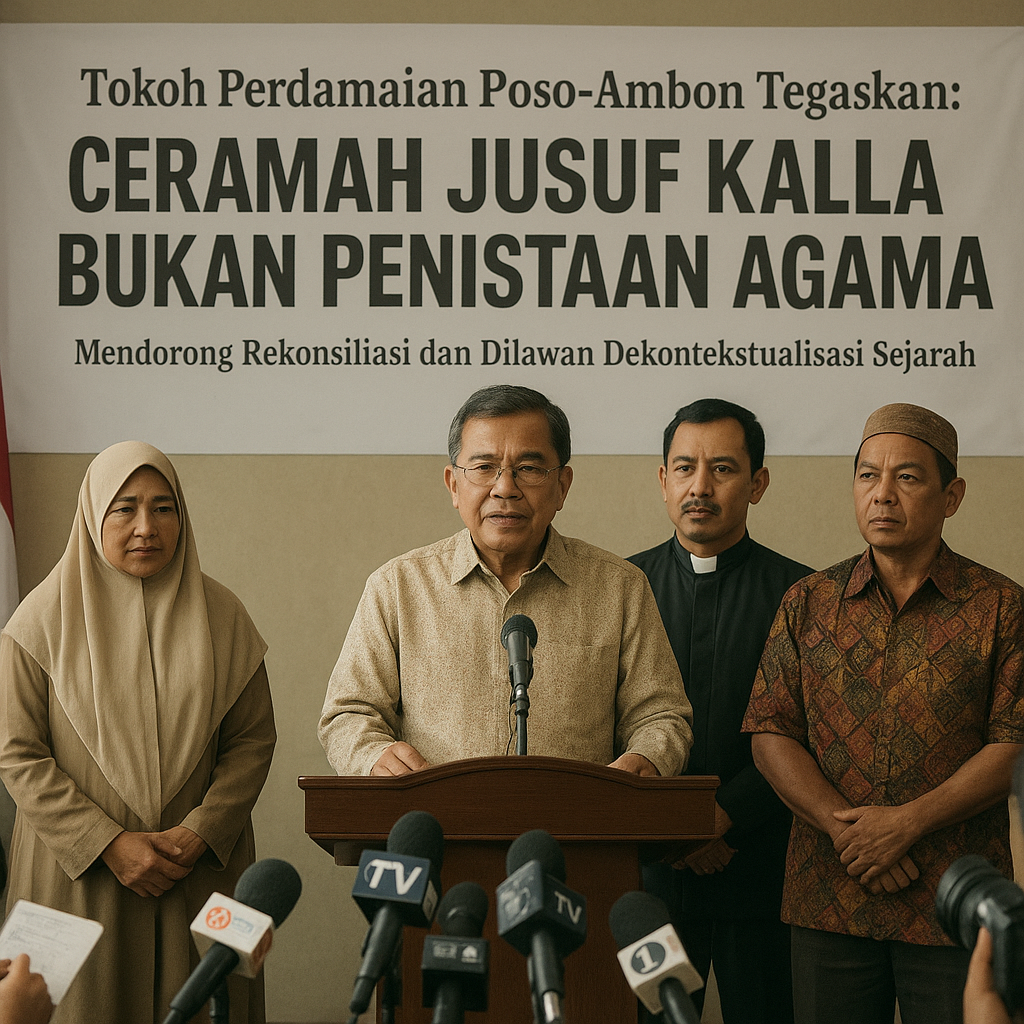 Tokoh Perdamaian Poso-Ambon Tegaskan Ceramah Jusuf Kalla Bukan Penistaan Agama
