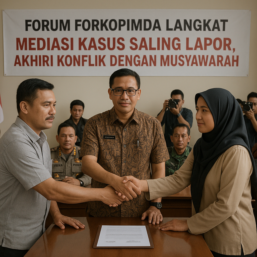 Forum Forkopimda Langkat Sukses Mediasi Kasus Saling Lapor, Akhiri Konflik dengan Musyawarah