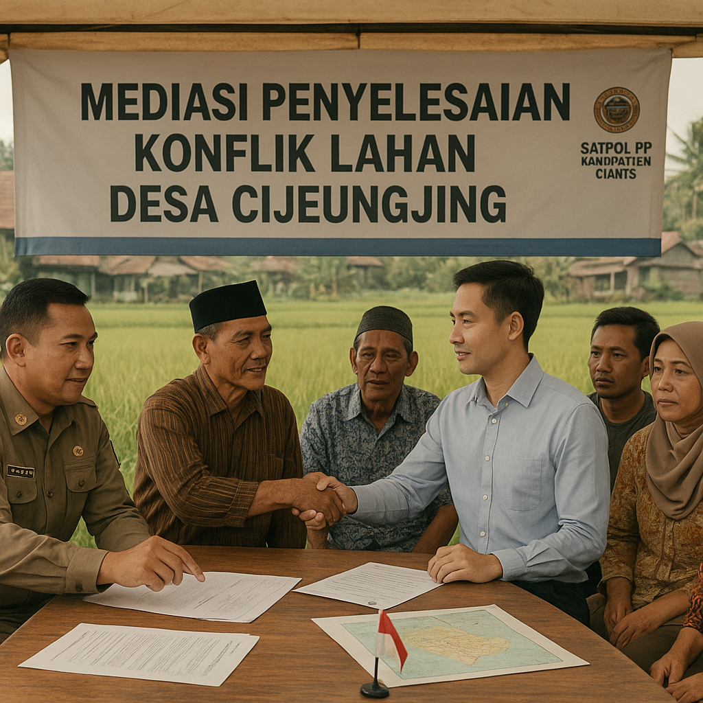 Satpol PP dan Masyarakat Selesaikan Konflik Lahan di Ciamis Lewat Mediasi