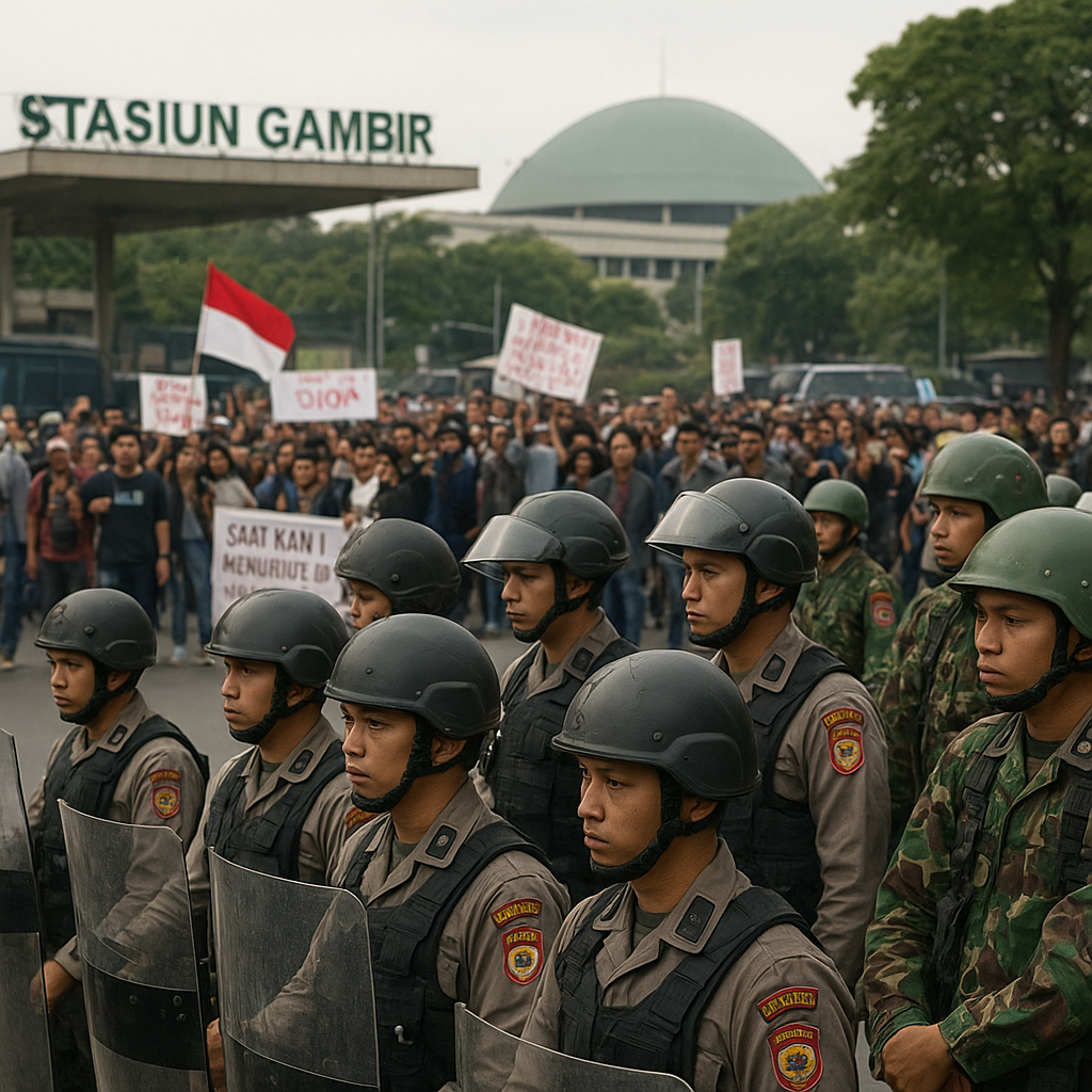 700 Personel Gabungan Amankan Unjuk Rasa di Gambir dan DPR RI Hari Ini