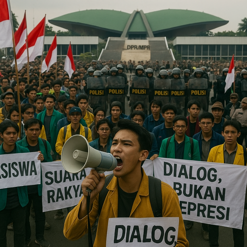 Demo Hari Ini di Jakarta: Mahasiswa dan Pemuda Indonesia Geruduk DPR, Ratusan Personel Siaga