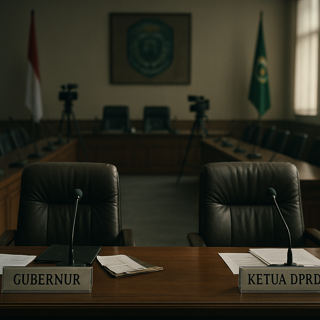 Gubernur dan Ketua DPRD Kaltim Ngumpet