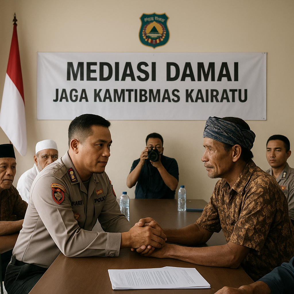 Wakapolres SBB Pimpin Mediasi Damai Pasca Bentrok Warga di Kairatu, Sepakat Jaga Kamtibmas