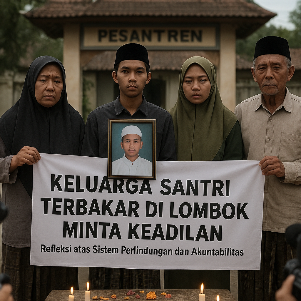 Keluarga Santri Terbakar di Lombok Minta Keadilan: Refleksi atas Sistem Perlindungan dan Akuntabilitas