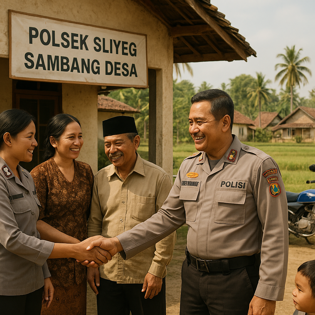 Rutin Sambangi Desa, Polsek Sliyeg Pastikan Situasi Kamtibmas Tetap Aman dan Kondusif