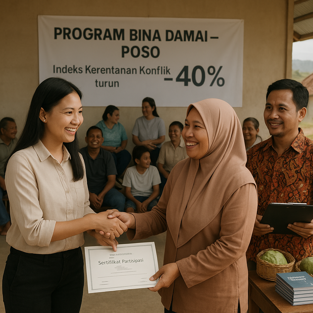 Studi: Program Bina Damai di Poso Berhasil Turunkan Indeks Kerentanan Konflik hingga 40%