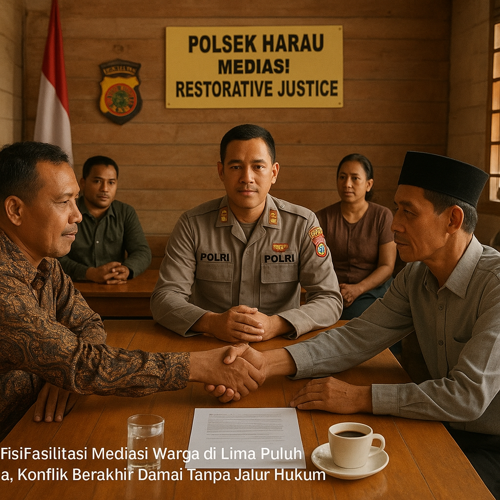 Polisi Fasilitasi Mediasi Warga di Lima Puluh Kota, Konflik Berakhir Damai Tanpa Jalur Hukum