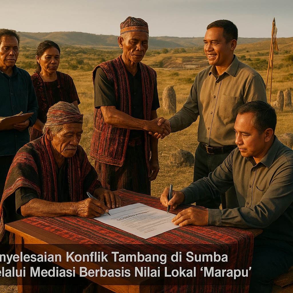 Penyelesaian Konflik Tambang di Sumba Melalui Mediasi Berbasis Nilai Lokal 'Marapu'