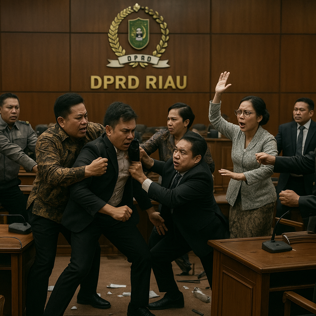 Kronologi Ricuh di DPRD Riau, Berawal dari Rapat Memanas hingga Dua Kubu Baku Hantam