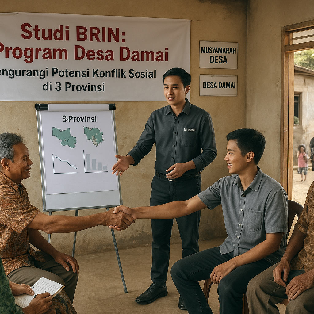 Studi BRIN: Program Desa Damai Kurangi Potensi Konflik Sosial di 3 Provinsi