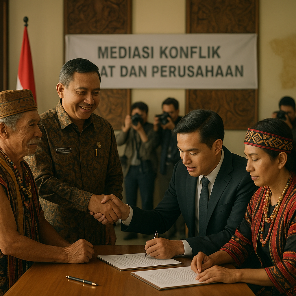 Sukses Mediasi Konflik Adat dan Perusahaan, Bupati Ketapang Dorong Pendekatan Restorative Justice