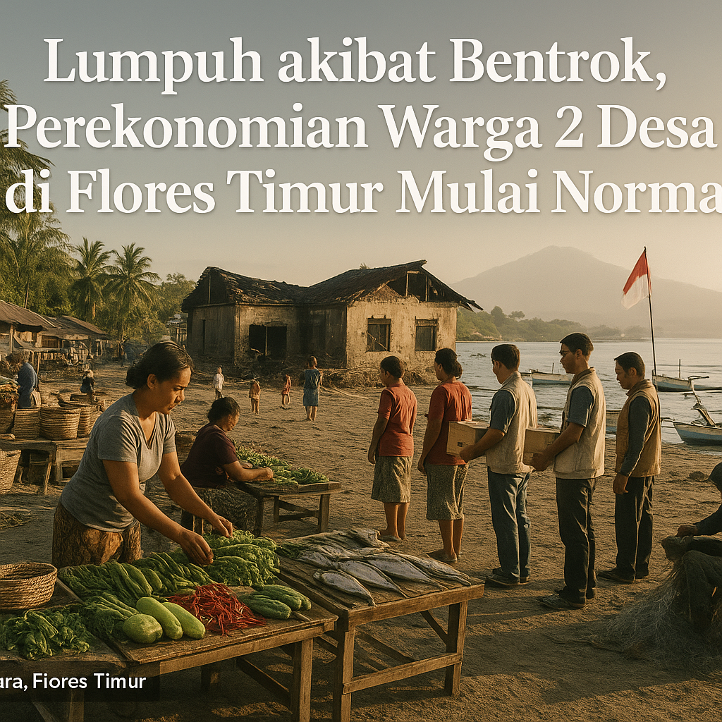 Lumpuh akibat Bentrok, Perekonomian Warga 2 Desa di Flores Timur Mulai Normal