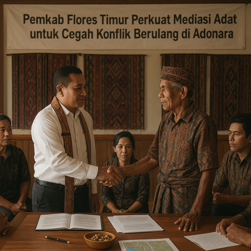 Pemkab Flores Timur Perkuat Mediasi Adat untuk Cegah Konflik Berulang di Adonara
