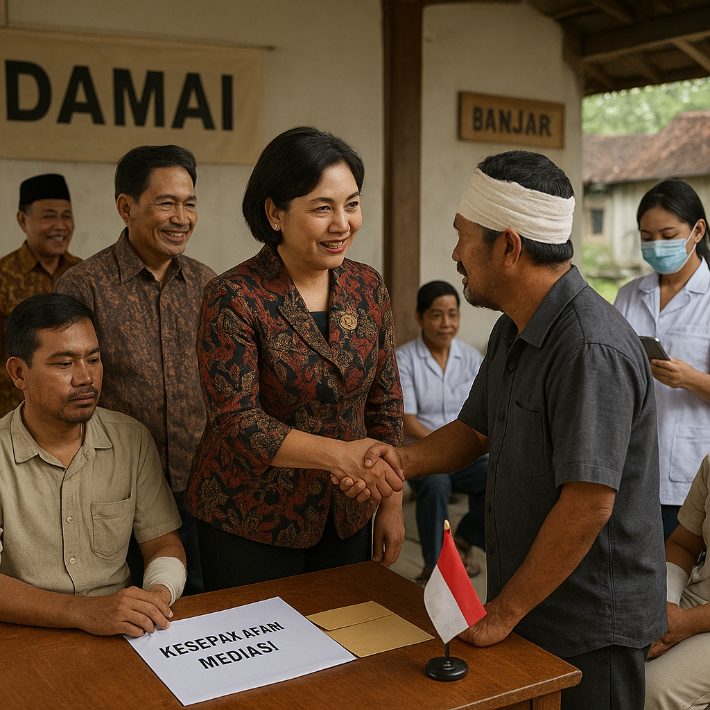 Konflik di Banjar Berakhir Damai, Wali Kota Tanggung Biaya Pengobatan Seluruh Korban