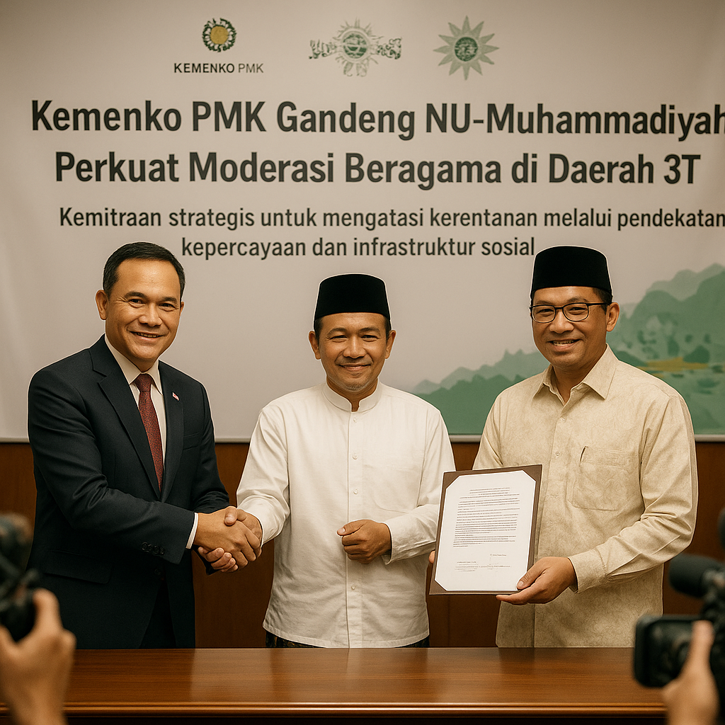 Kemenko PMK Gandeng NU-Muhammadiyah Perkuat Moderasi Beragama di Daerah 3T