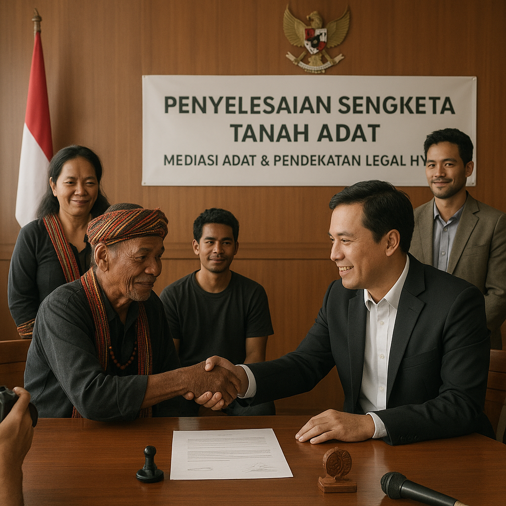 Penyelesaian Sengketa Tanah Adat di Sulawesi Tengah melalui Kombinasi Mediasi Adat dan Pendekatan Legal Hybrid