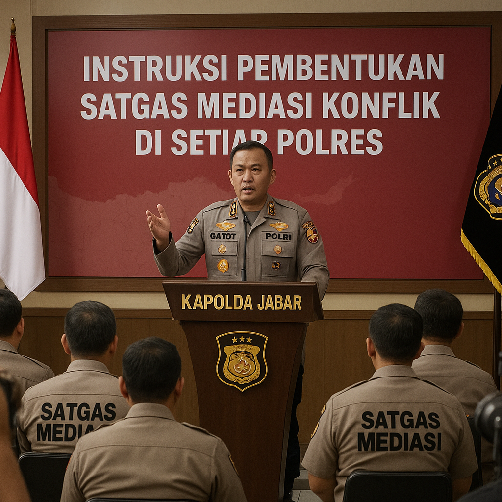 [Simulasi] Kapolda Jabar Instruksikan Pembentukan Satgas Mediasi Konflik di Setiap Polres