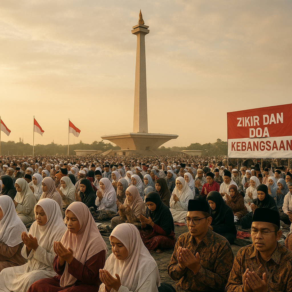 Zikir dan Doa Kebangsaan di Monas: Momentum Strategis untuk Memperkuat Kohesi Sosial di Tengah Keretakan