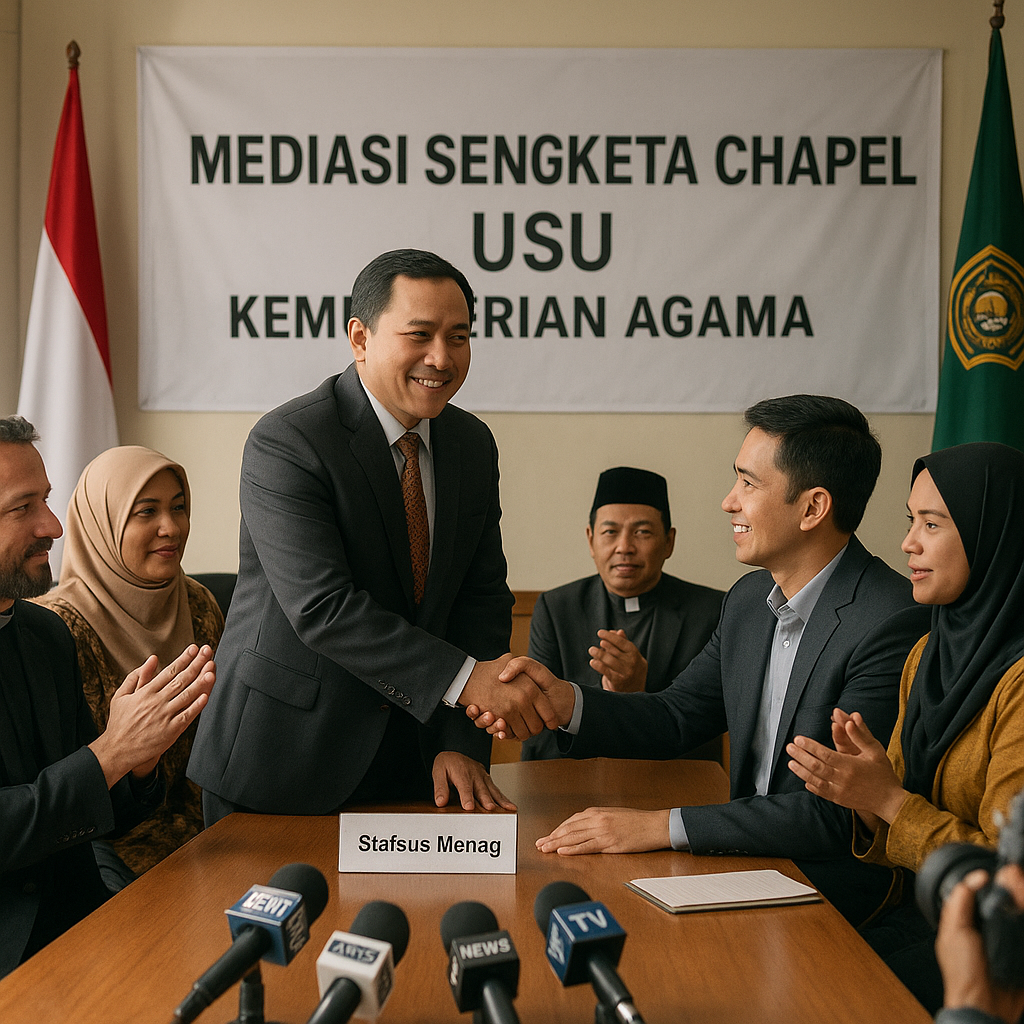 Stafsus Menag Pimpin Mediasi Damai Sengketa Chapel USU, Sepakat Ibadah Jalan Terus Dulu