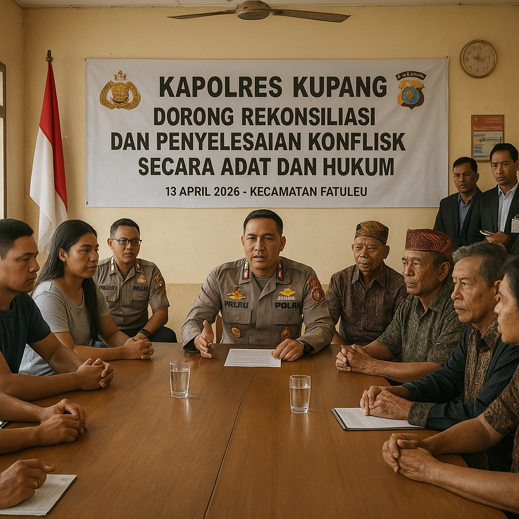 Kapolres Kupang Dorong Rekonsiliasi dan Penyelesaian Konflik Secara Adat dan Hukum