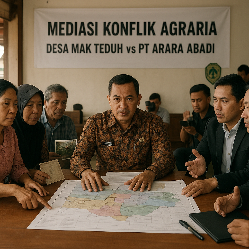 Bupati Pelalawan Mediasi Konflik Agraria Masyarakat Desa Mak Teduh dengan PT Arara Abadi