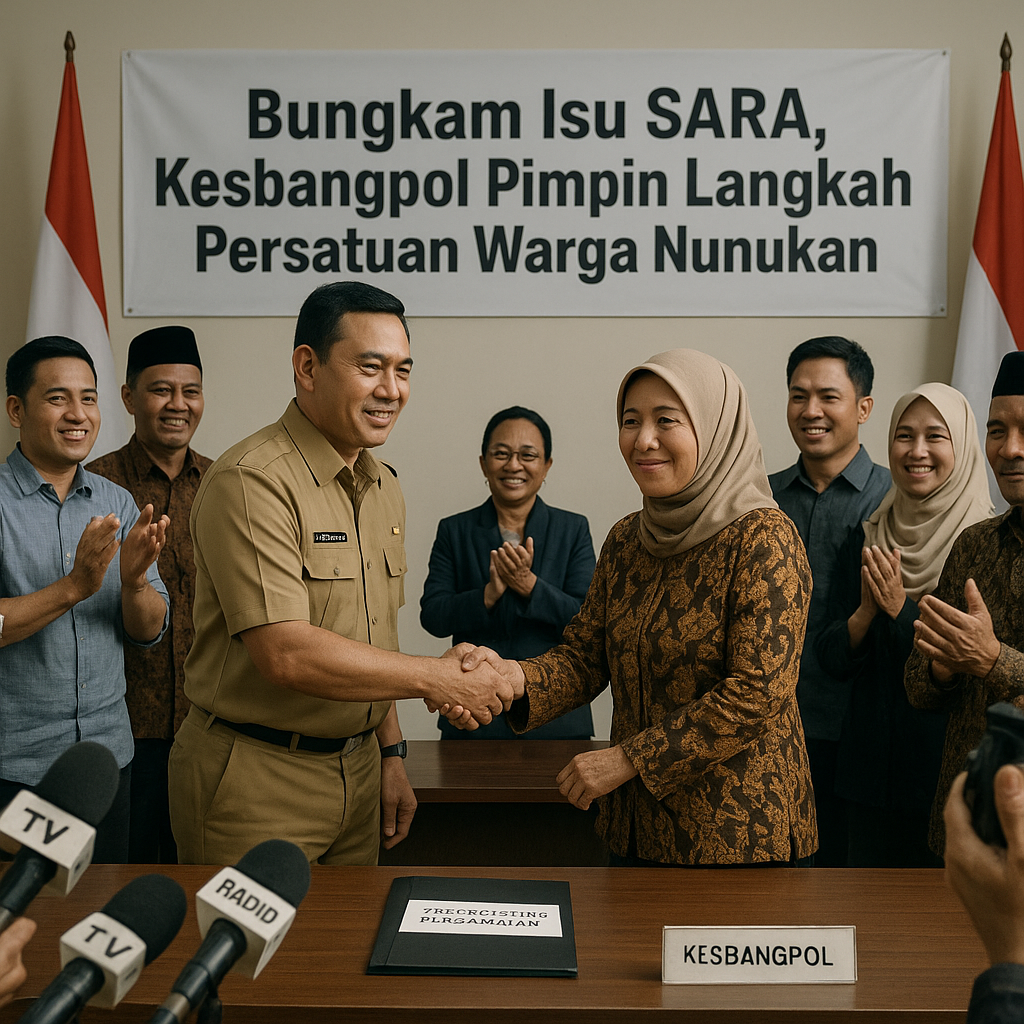 Bungkam Isu SARA, Kesbangpol Pimpin Langkah Persatuan Warga Nunukan